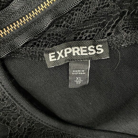 Express High Neck Lace Yoke Zip Back Tank Womens S - Picture 3 of 5